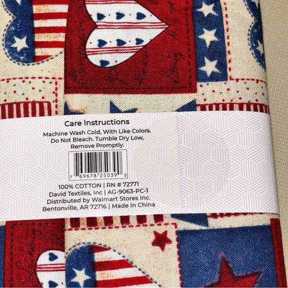 2- New Americana Country Patchwork David Textiles-1 Yard Fabric - Picture 4 of 4